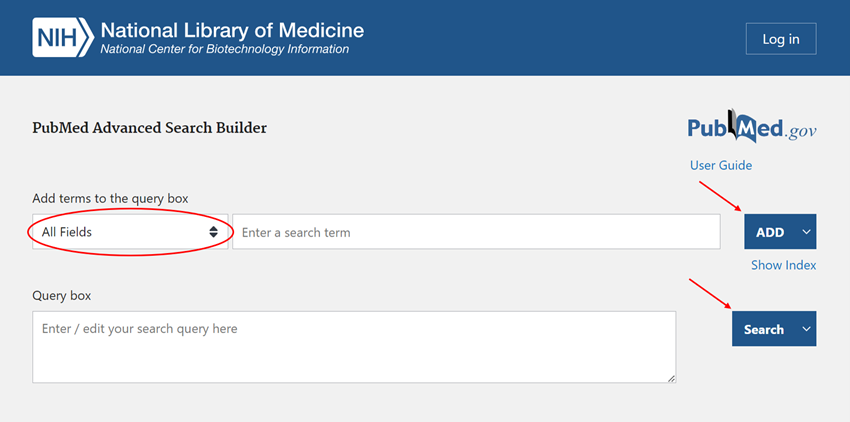 Figura 1 El buscador avanzado de PubMed